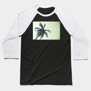 Palm tree against sky low angle point of view monochrome faded image. Baseball T-Shirt